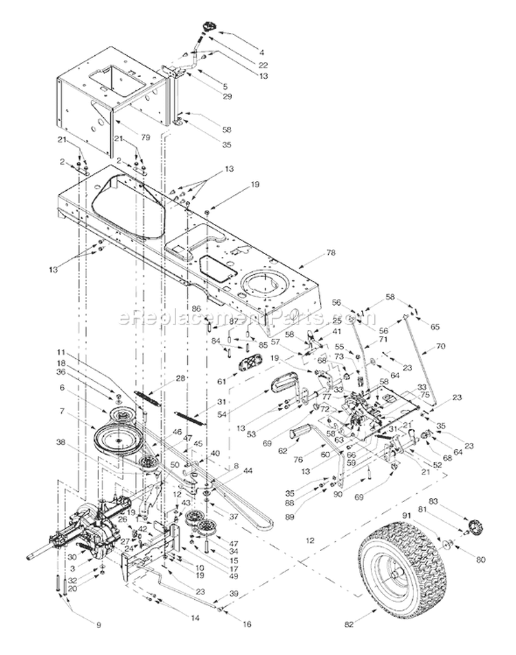 Page D Diagram and Parts List for 13AX604H401 2000 Yard Man Lawn Tractor
